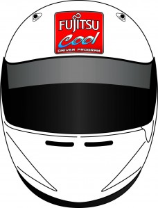 A helmet sticker, along with minor vehicle branding, will signify a driver