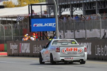 Geoff Fane driving his Holden Ute in Adelaide