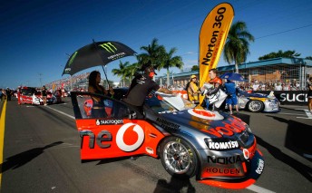 The grid before the start of Saturday