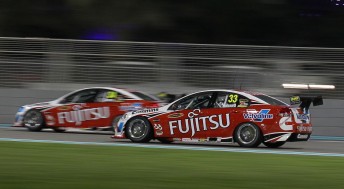 The two Fujitsu Racing Commodores of Michael Caruso and Lee Holdsworth