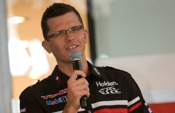 Garth Tander was the MC at the launch of the 2010 Toll Holden Racing Team last week