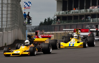 Steve Ross leads the F5000 field at Hampton Downs