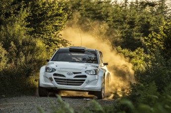 Hyundai WRC i20 testing in the south of France