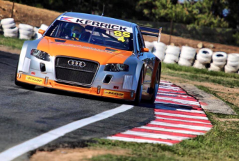 Jack Perkins aboard the Audi at Wakefield Park