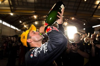 Jamie Whincup celebrates title number six
