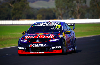 Jamie Whincup on track during practice