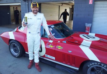 John Bowe with the Corvette he will race at Laguna Seca this August