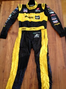 The race suit to be auctioned