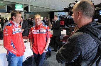 Jason Bright and Jason Richards at Sandown today