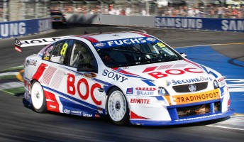 Jason Richards in the Team BOC Commodore VE that he
