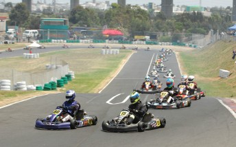The start of the 2007 kart enduro at TIMC complex, Port Melbourne