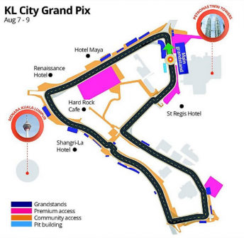 The KL City GP layout