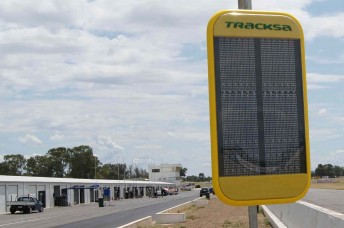 One of the TRACKSA lighting towers at Winton Motor Raceway