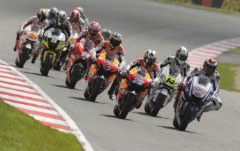 Lorenzo leads the pack at Silverstone