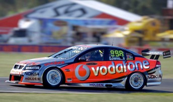 Craig Lowndes topped practice at Winton today
