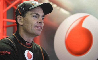 Craig Lowndes drives for TeamVodafone in the V8 Supercars Championship