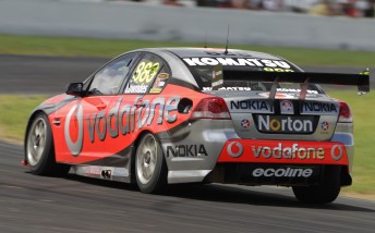 Craig Lowndes in his new Holden Commodore VE that he will drive with Mark Skaife in this year
