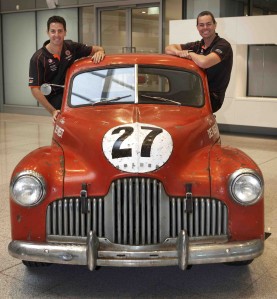 Jamie Whincup and Craig Lowndes with the 48-215 Holden