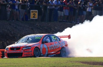 Craig Lowndes ensured that his tyres were far from new by the time they returned to pitlane