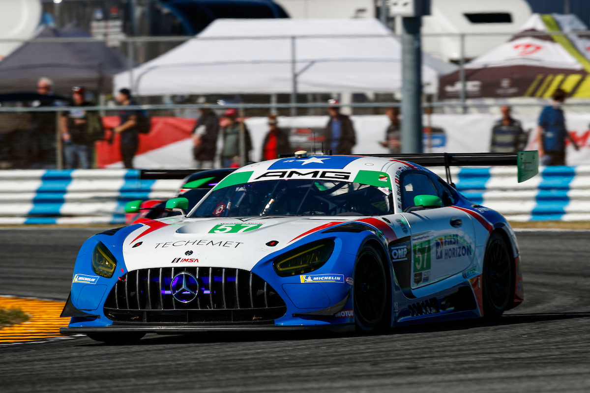 Lucas Auer is out of the Rolex 24 after a Practice 1 crash in Daytona