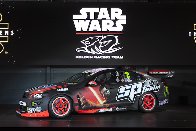 Unique livery reflecting the latest Star Wars movie franchise will adorn the Garth Tander/Warren Luff Commodore for the Supercheap Auto Bathurst 1000 next month