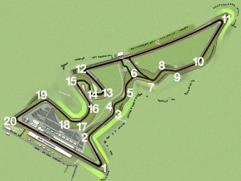 A map of the COTA venue showing the short circuit link road at Turn 6