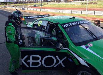 Ambrose and Pye undertaking driver change practice at Sandown