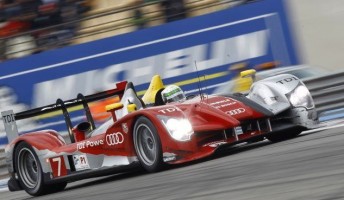 Allan McNish drives the new Audi R15 Plus to victory at Paul Ricard