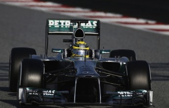 Nico Rosberg set the fastest time in the final F1 pre-season test at Barcelona