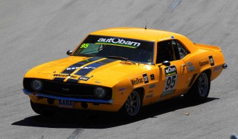 thumb Andrew Miedecke in his round-winning Chev Camaro at last weekend