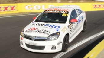 The Astra that Chaz Mostert and Ash Walsh raced during the Bathurst 12 Hour featured support from simPRO
