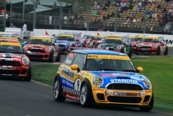 thumb Chris Alajajian leads the MINI Challenge field at the last round at Albert Park