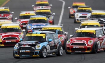 MINI Challenge competition from the Australian Grand Prix in March