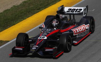 Dan Wheldon testing the new-for-2012 IndyCar