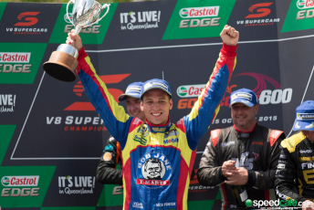 Nick Foster celebrating his 2015 Australian Carrera Cup title