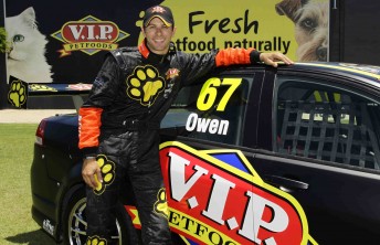 Steve Owen is all smiles with his 2011 V8 Supercars driver