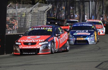 The V8 Supercars field on the Gold Coast