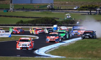 The start of Race 21 at Phillip Island