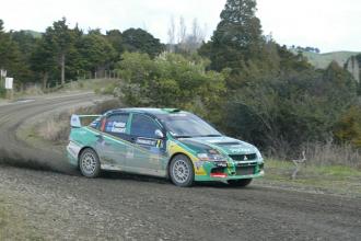 Hayden Paddon is the halfway leader at the Rally Whangarei