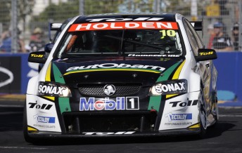Paul Dumbrell in his Autobarn-backed Commodore VE