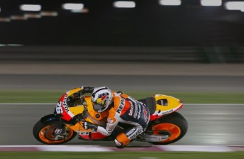 Dani Pedrosa set the pace on the opening night of testing in Qatar