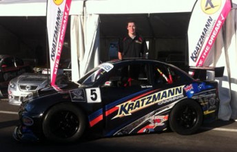 Ben Grice with his Kratzmann Caravans Aussie Racing Car