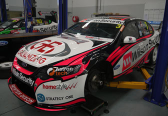The pink Wilson Security Racing Ford Falcon