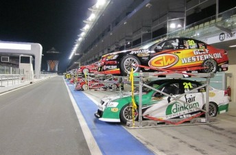 The V8 Supercars have arrived in Abu Dhabi