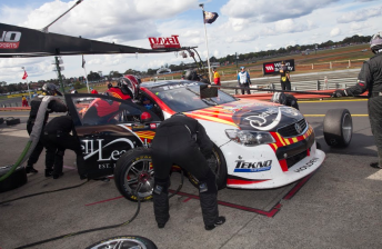 Pitstop action at the Sandown 500