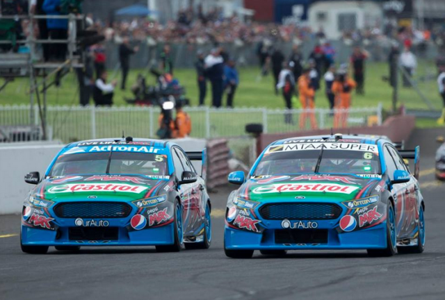 The two Prodrive Falcons were locked together throughout the Sandown 500