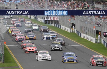 The start of Race 3 at Albert Park on the weekend
