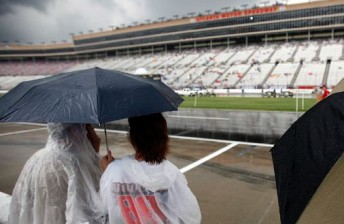 Rain hit the Atlanta circuit on Sunday