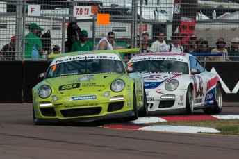 Craig Baird leading Warren Luff