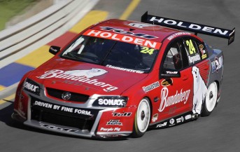 David Reynolds in the Bundaberg Red Commodore VE at last year